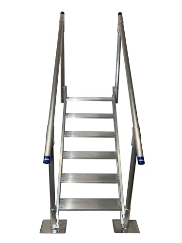 Patriot Docks Aluminum Dock Stairs (2 Step w/ 1 Handrail) (10922)