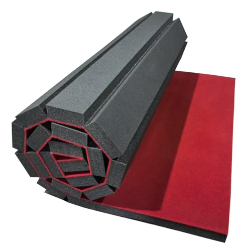 Premium Indoor Gymnastics Track Exercise Mat with Grippy Gym Carpet Top - Sturdy Foam Wrestling Mat for MMA, Cheerleading, and Fitness