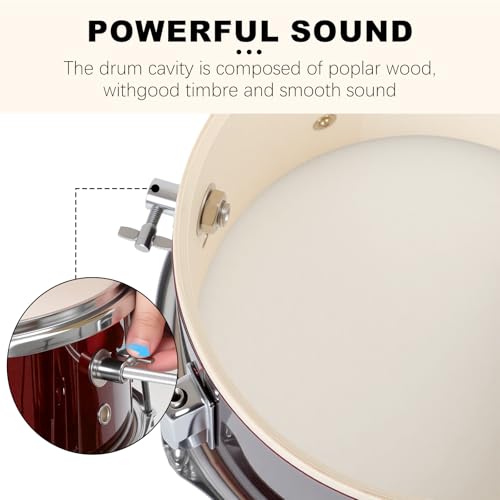 Drum Set for Kids, 3-Piece 14'' Beginner Kids Drum Kit Junior Drum Set with Bass Tom Snare Drum with Adjustable Throne, Cymbal, Pedal