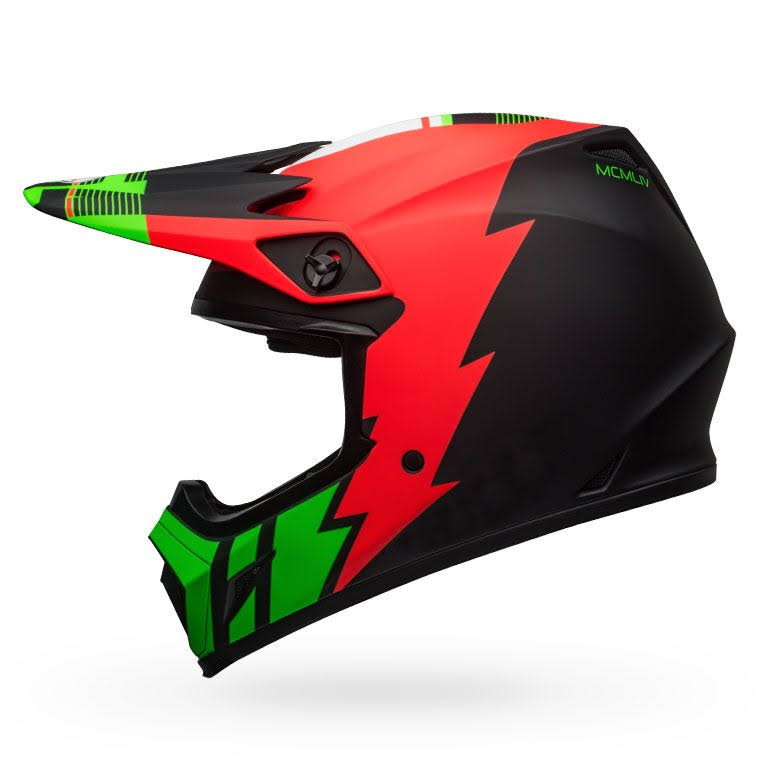 Bell MX-9 MIPS Strike Helmet Infrared/Green/Black S