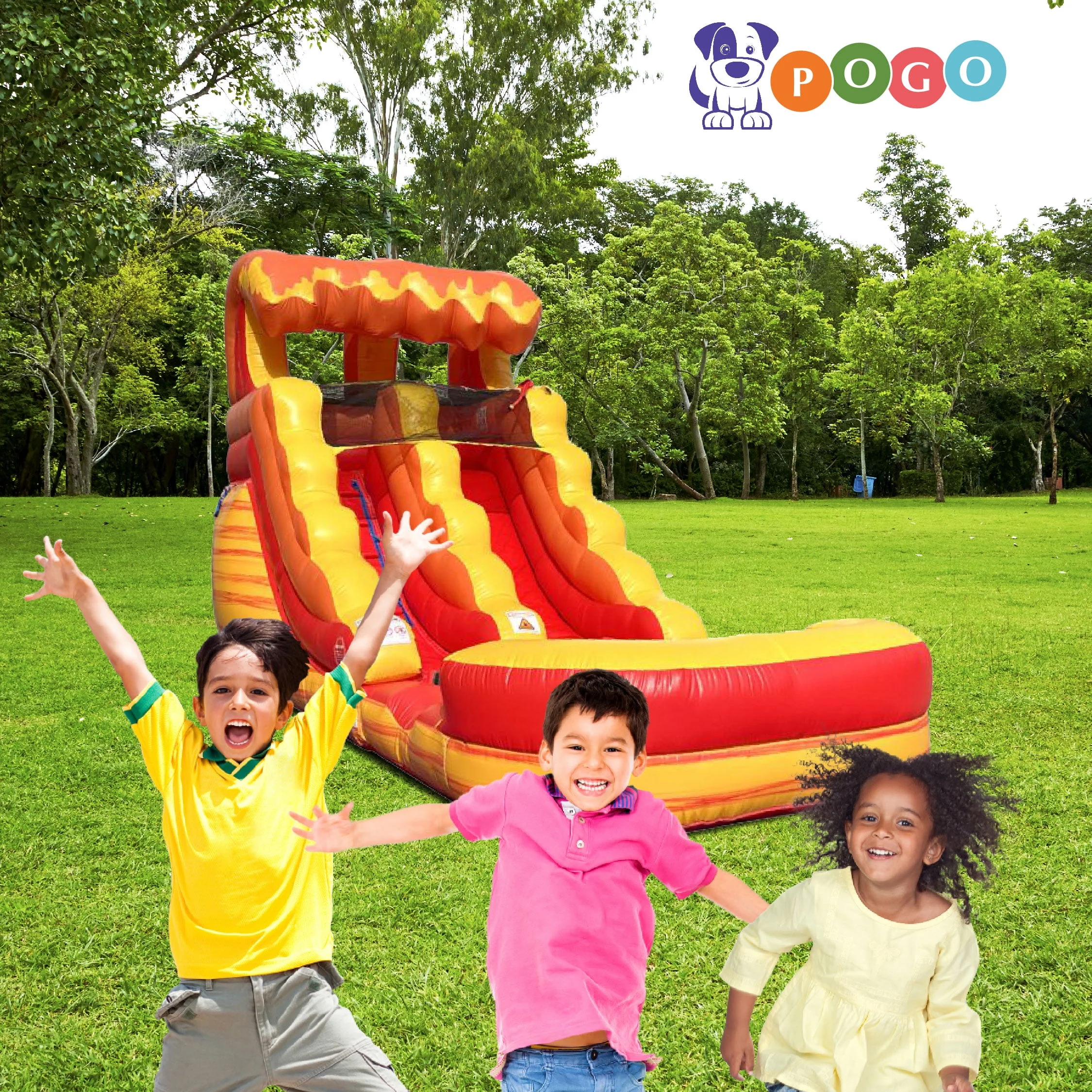 Pogo Bounce House Crossover Kids Inflatable Water Slide, Pink Unicorn with Blower, 12 ft
