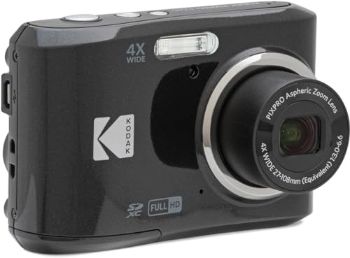 Kodak PIXPRO FZ45 Friendly Zoom 16MP Full HD Digital Camera, Bundle with 32GB Memory Card and Camera Bag, Flexible Tripod, and Card Reader (White)