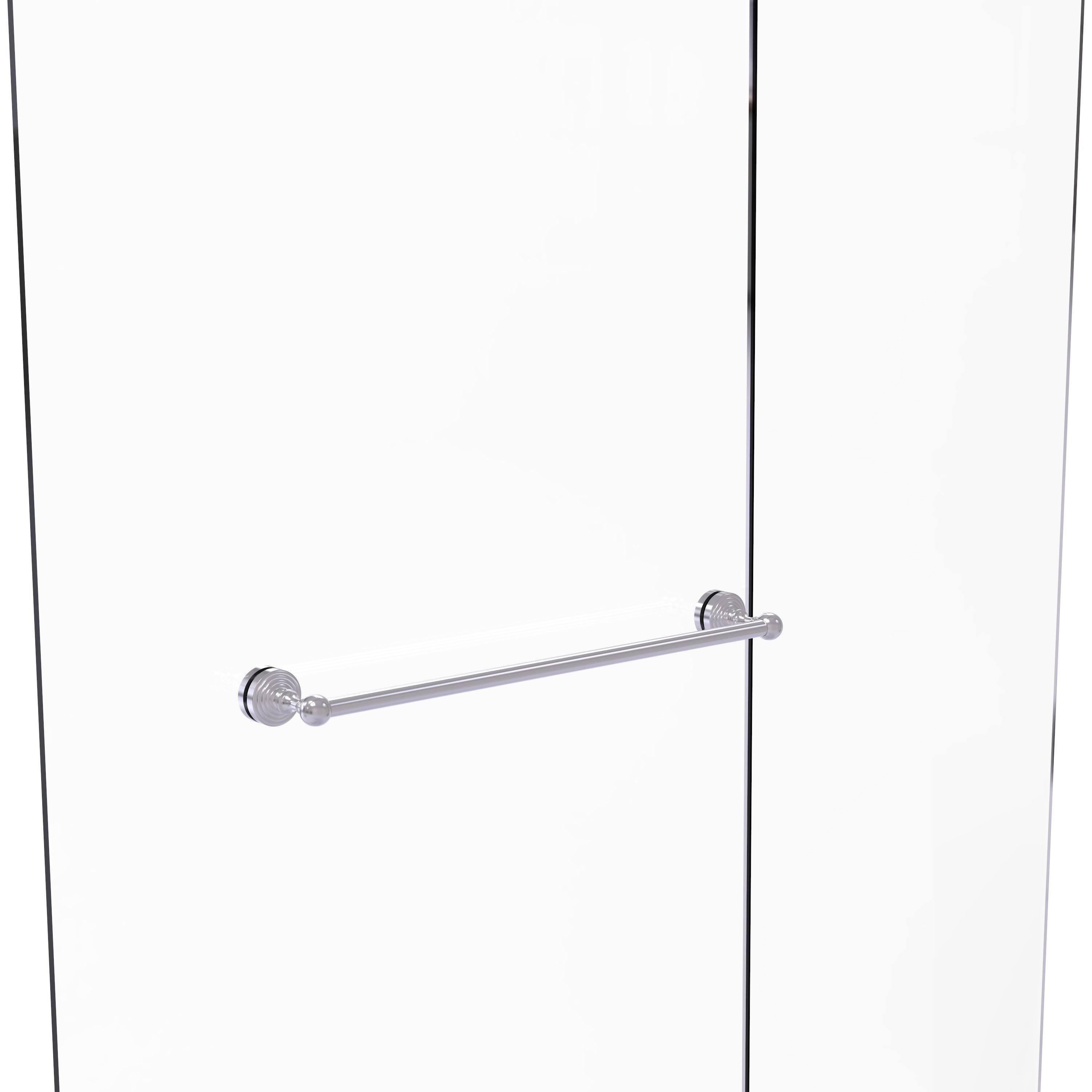 Allied Brass WP-41-SM-24-SCH 24 in. Waverly Place Collection Shower Door Towel Bar Satin Chrome