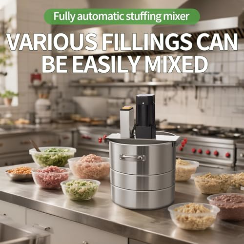 Multifunctional Stuffing Mixer, 33Lbs Automatic Dry and Wet Food Mixer, 110V 400W Stainless Steel Stirring Machine For Various Fillings