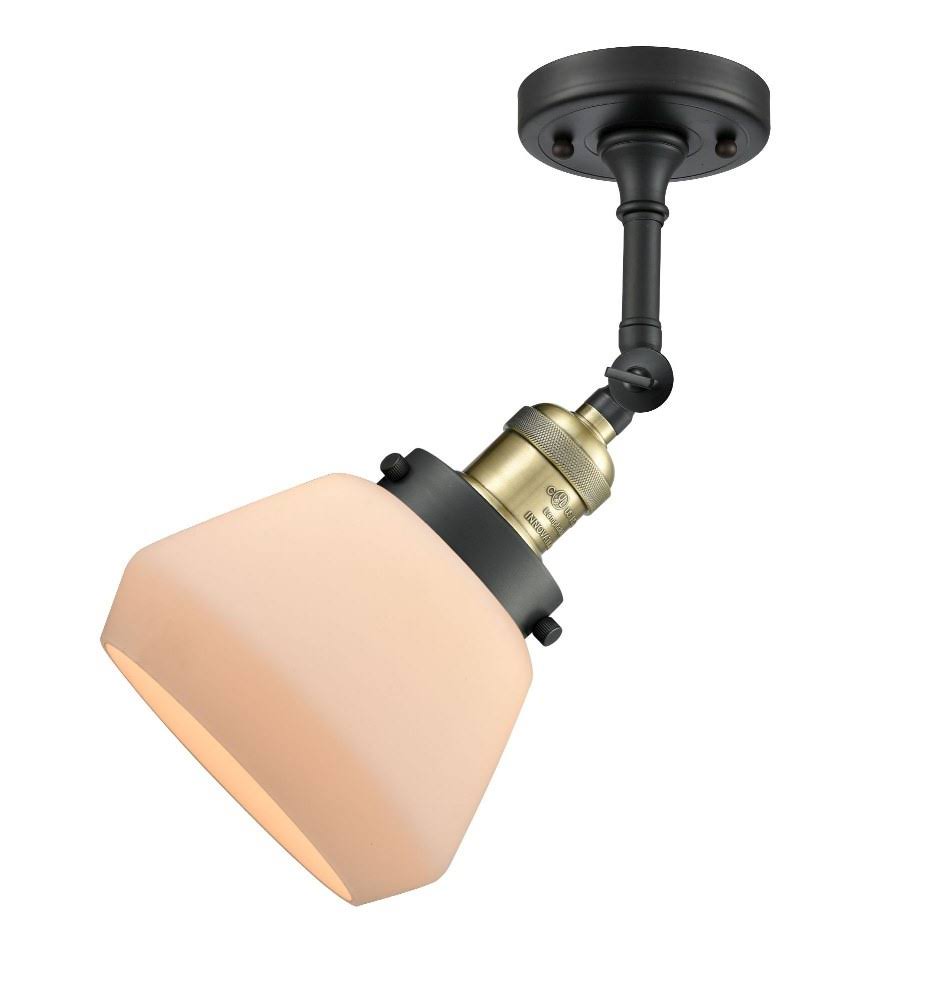 Innovations 201F-SG-G173 Fulton Semi-Flush Mount 1 Light in Satin Gold