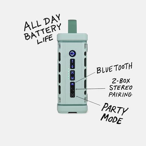 Turtlebox Ranger: Loud! Outdoor Portable Bluetooth 5.4 Speaker | Rugged, Waterproof, Ultra-Portable | Plays to 105db, Deep Bass, Shockproof