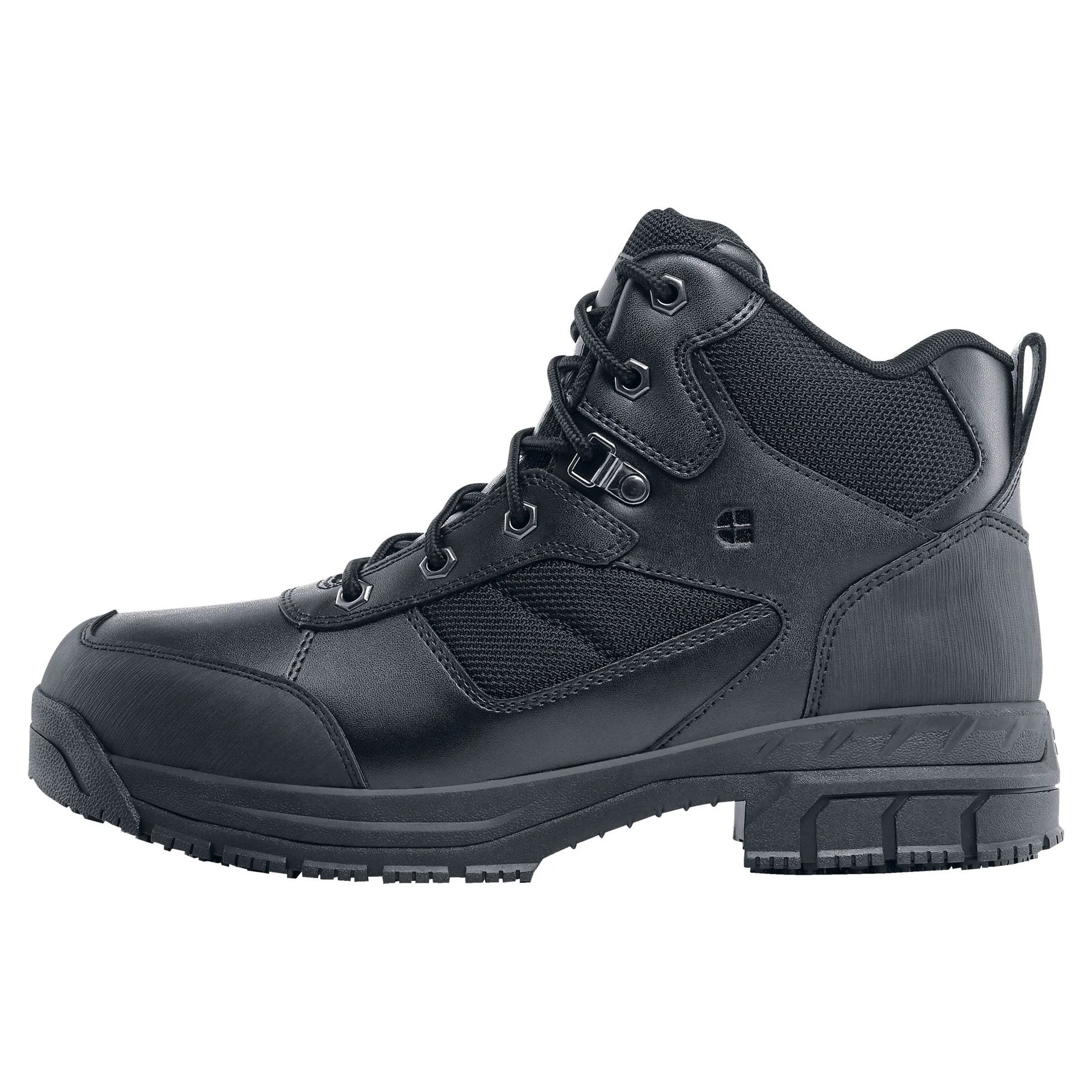 Shoes For Crews Voyager II, Men's, Women's, Unisex Soft Toe Work Boots, Slip Resistant, Water Resistant, Black