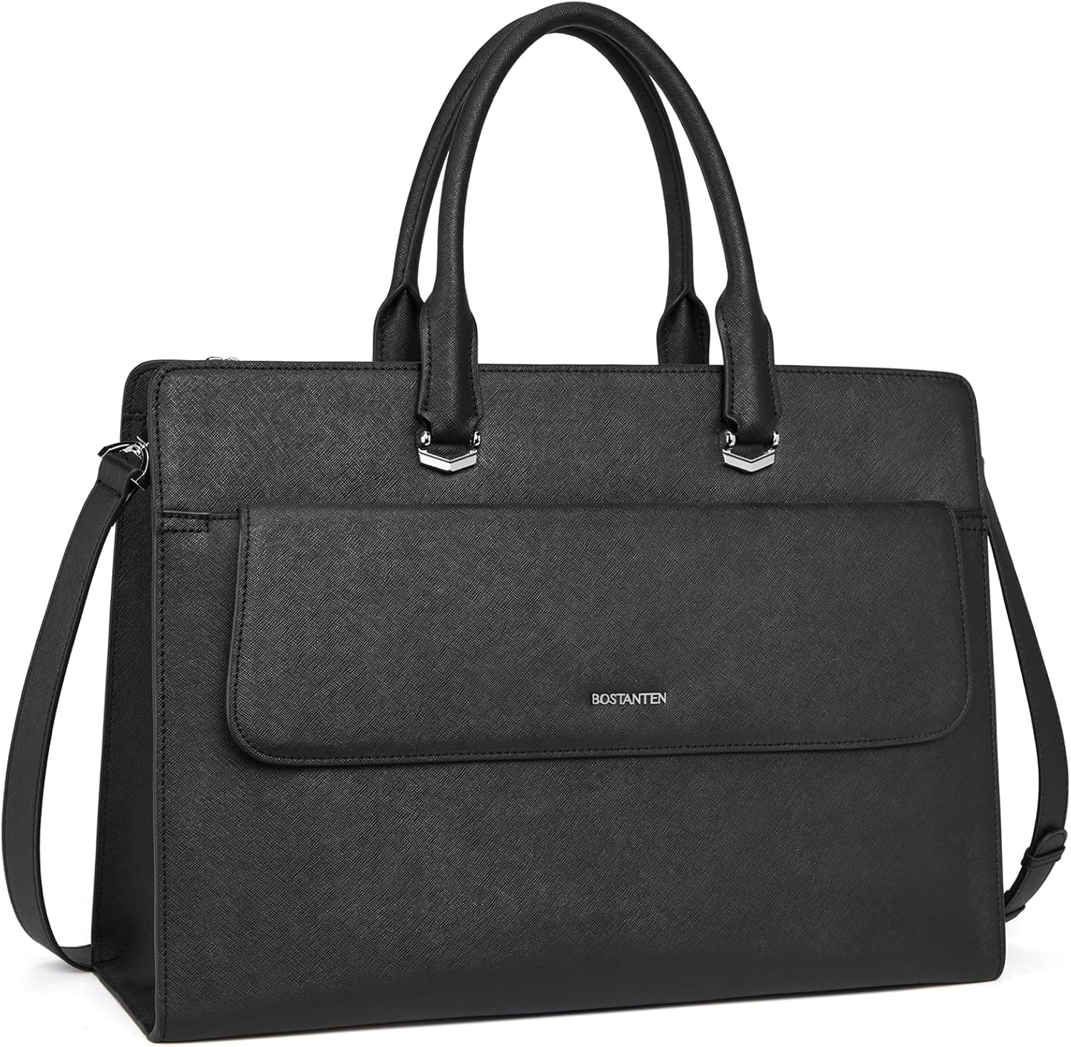 BOSTANTEN Briefcase for Women 15.6 Inch Laptop Shoulder Bag Leather Business Messenger Bags
