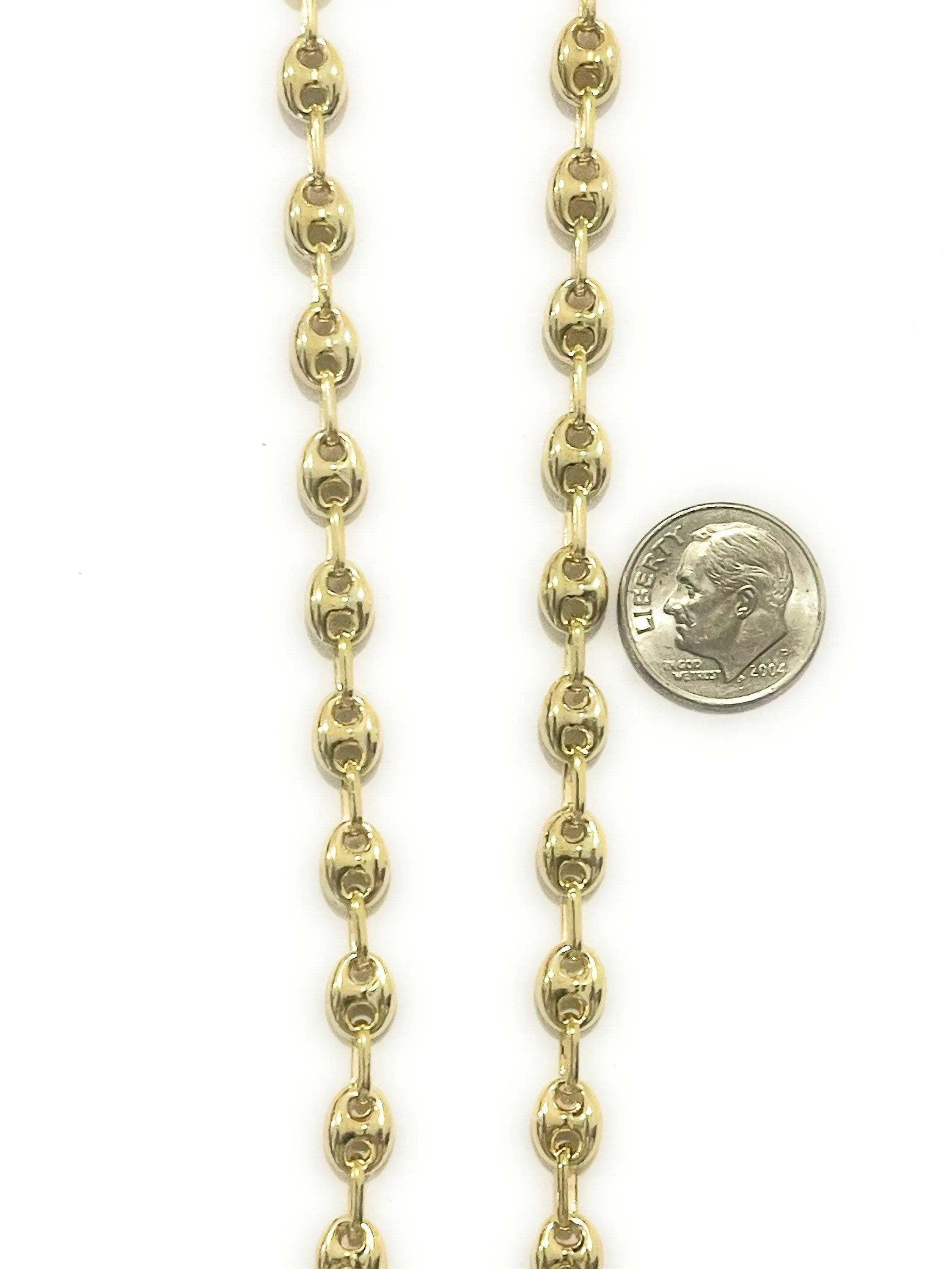 ADIRFINE 925 Sterling Silver 6mm Puff Mariner link Chain
