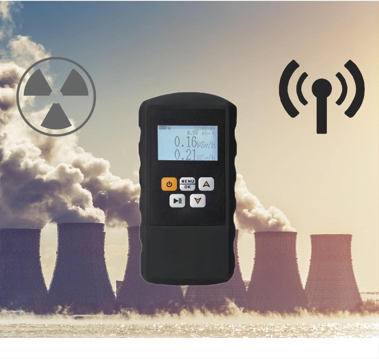 Geiger Counter Nuclear Radiation Detector Beta Gamma X-ray Tester Dosimeter Monitor Marble Detector Meter Portable Dosimeter