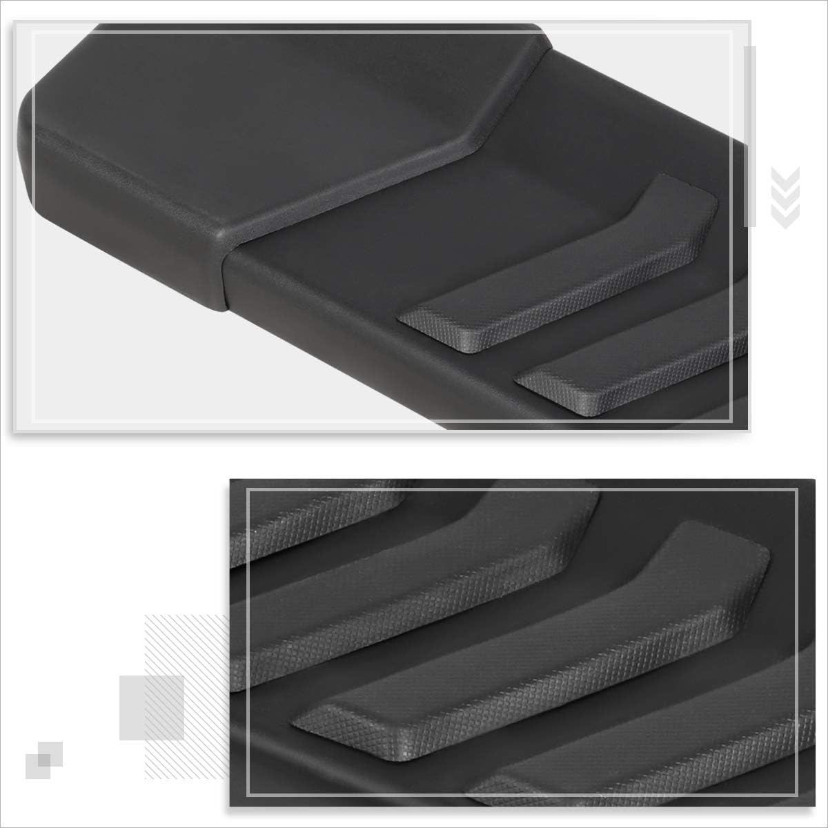 6 Inch Black Alumium Running Boards/Side Steps/Nerf Bars Compatible with 04-14 Ford F150 Crew Cab