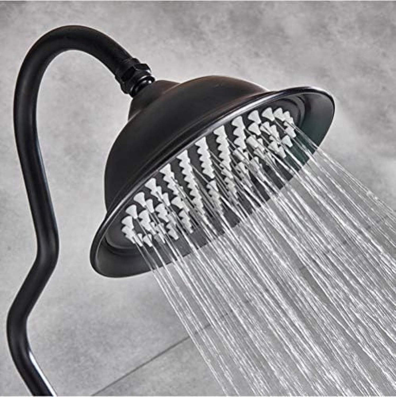 Shower System, Black Bronze Shower Set Brass 8" Rainfall Bath Shower Faucet In Wall Swivel Tub Spout Shower Column With Hand Shower