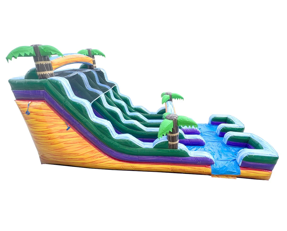TentandTable Commercial Inflatable Water Slide, Rainbow Double Lane with Blower, 13'