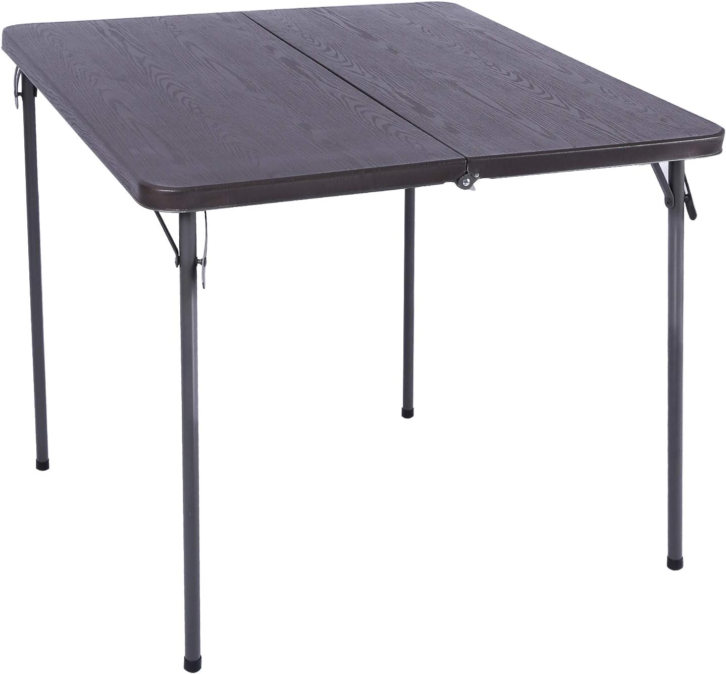 REDCAMP 32 Folding Card Table Square, Lightweight Portable Fold in Half Small Card Table for Adults Outside Outdoor Indoor Use, White 32
