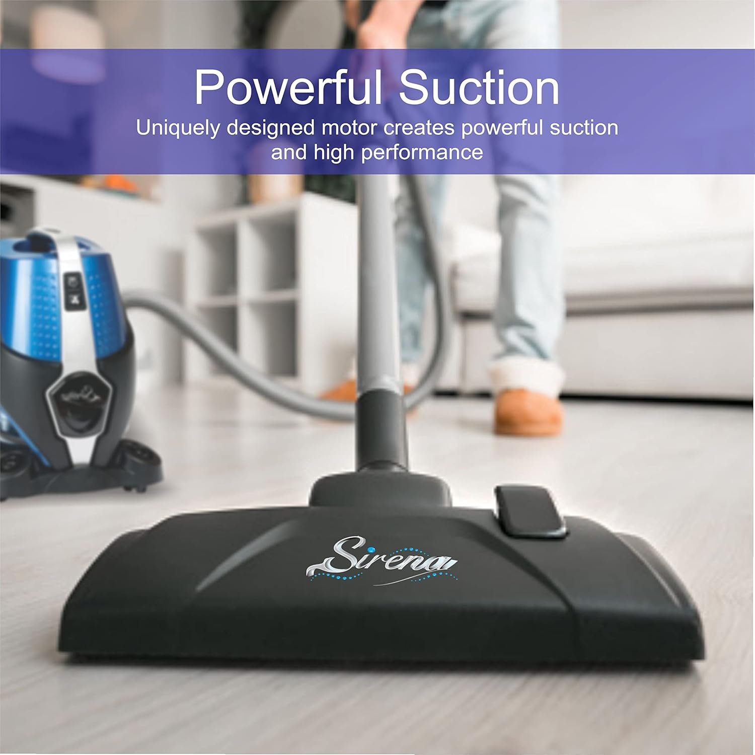 Sirena Bagless Vacuum Cleaner Premium Pack - Water Filtration Vacuum - Bonus 2 Twister Air Purifier, HEPA Filter and Turbo Brush - Wet Dry Vacuum