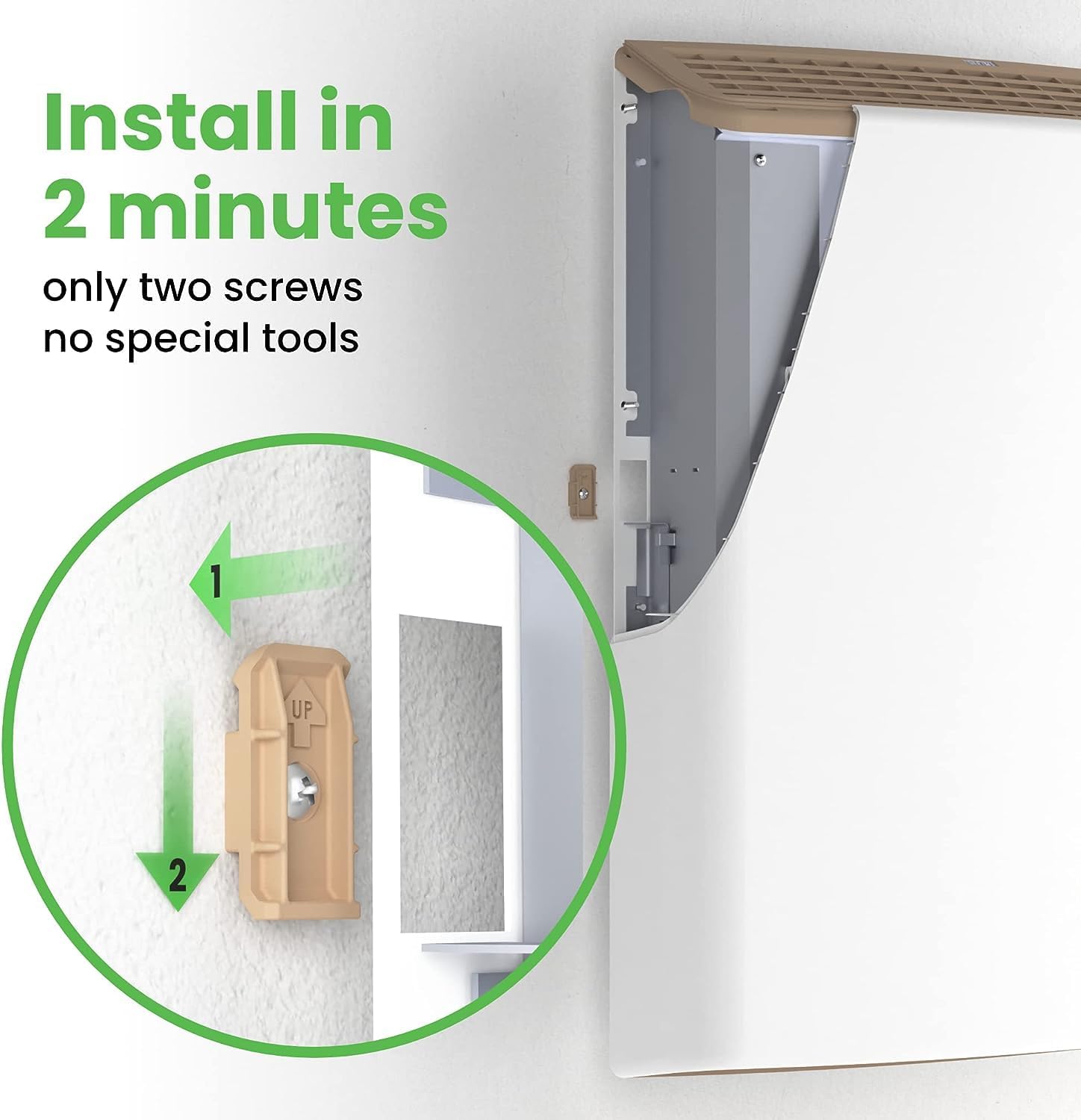 Smart Envi Wi-fi Plug-in Electric Wall Heater - Energy Efficient Smart Heaters for Indoor Use