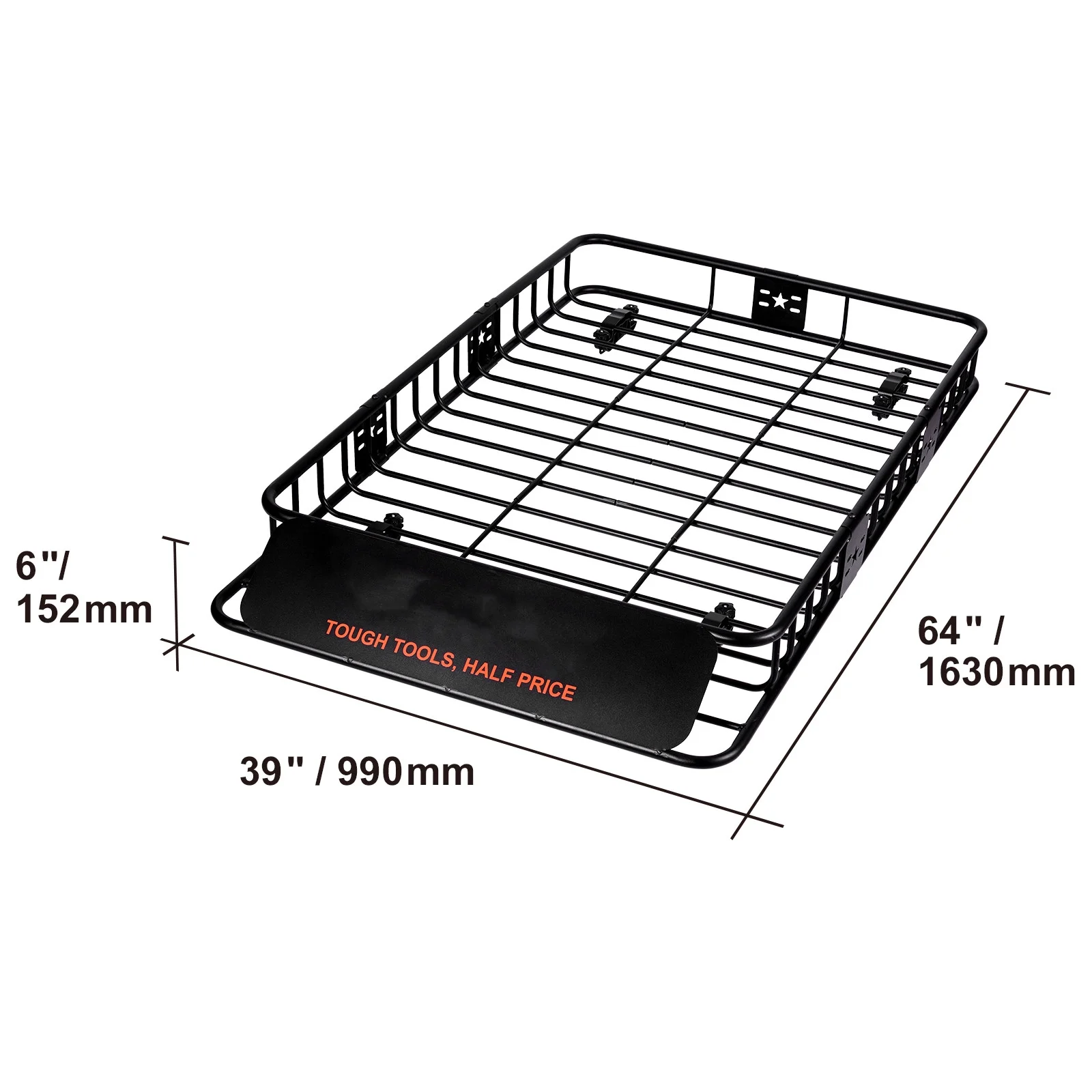 BENTISM Roof Rack Cargo Basket 200 lbs 64"x39"x6" Capacity Extension Rooftop Cargo Carrier with U-bolts Various Accessory for SUV Truck