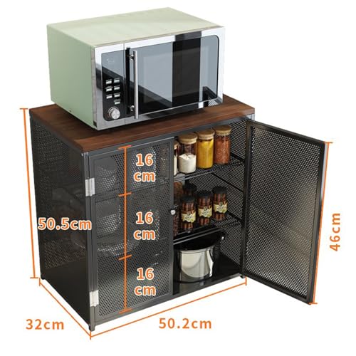 Kitchen Pantry Cabinet Countertop Storage Cabinet, Freestanding Utility Cupboard Dining Compact Shelving Sideboard