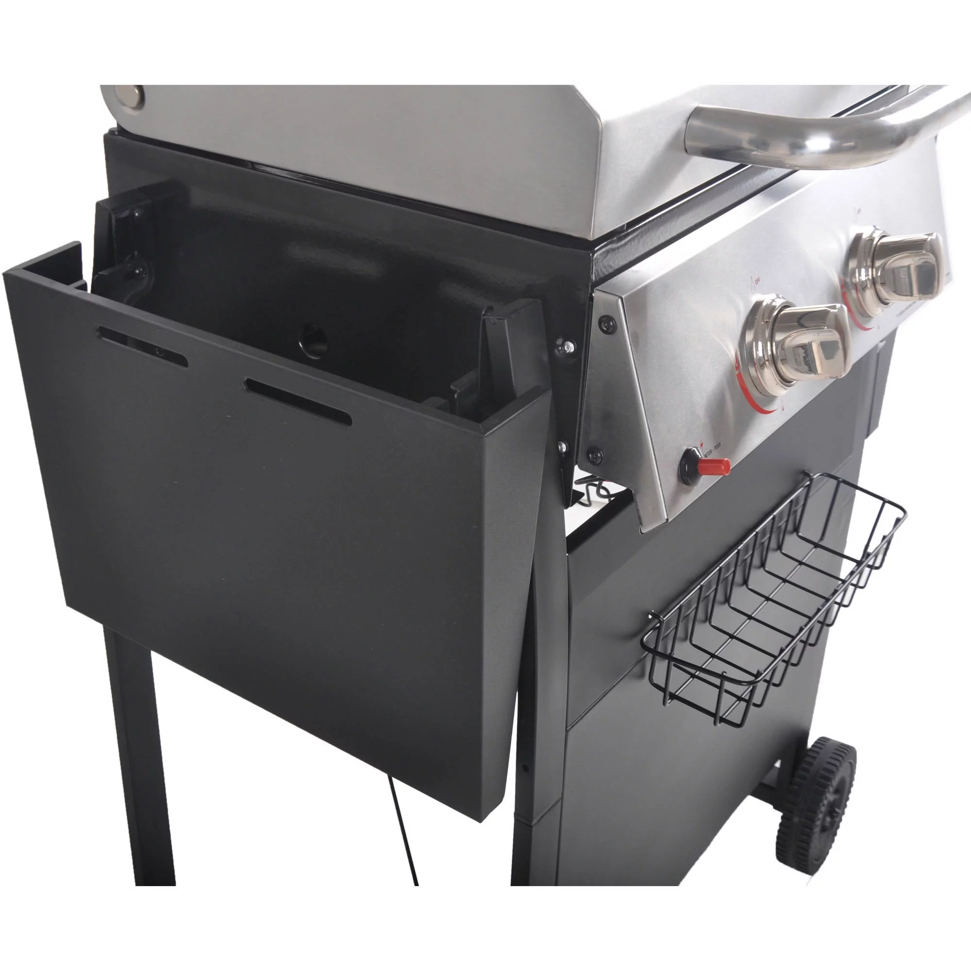 RevoAce 2-Burner Space Saver Propane Gas Grill, Stainless and Black, GBC1705WV