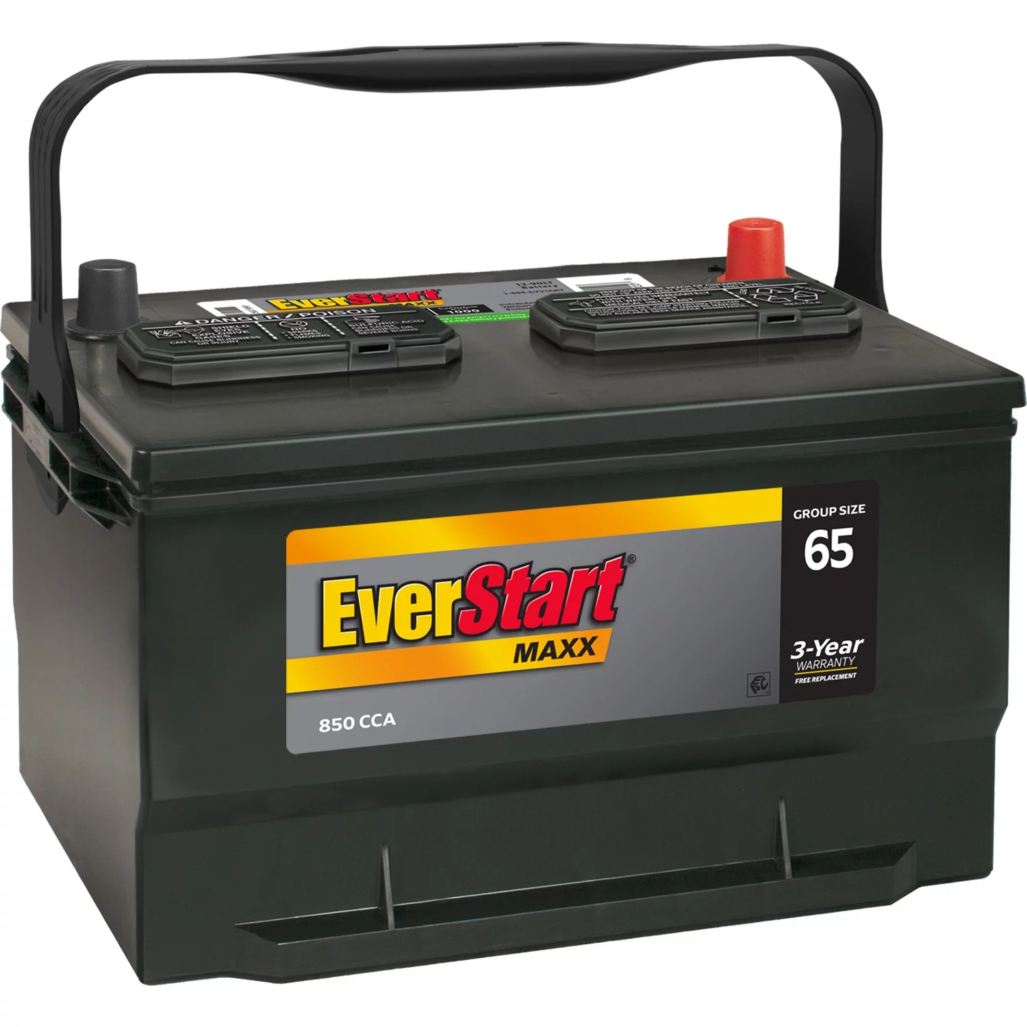EverStart Maxx Lead Acid Automotive Battery, Group Size 65 12 Volt 850 CCA - Radiant Selections