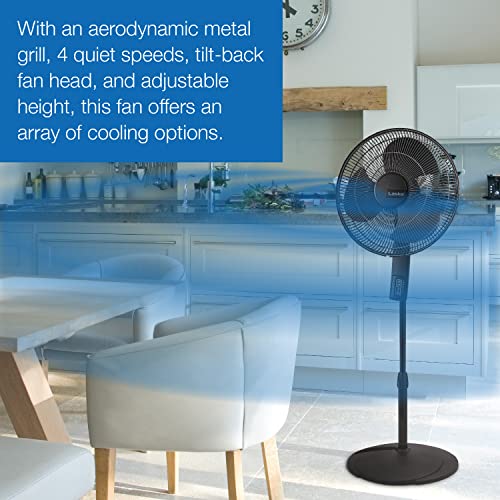 Lasko Oscillating Adjustable Pedestal Stand Fan with Timer, Thermostat and Remote for Indoor, Bedroom, Living Room, Home Office & College Dorm Use