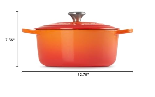 Le Creuset Enameled Cast Iron Signature Round Dutch Oven, 5.5 qt., Cerise