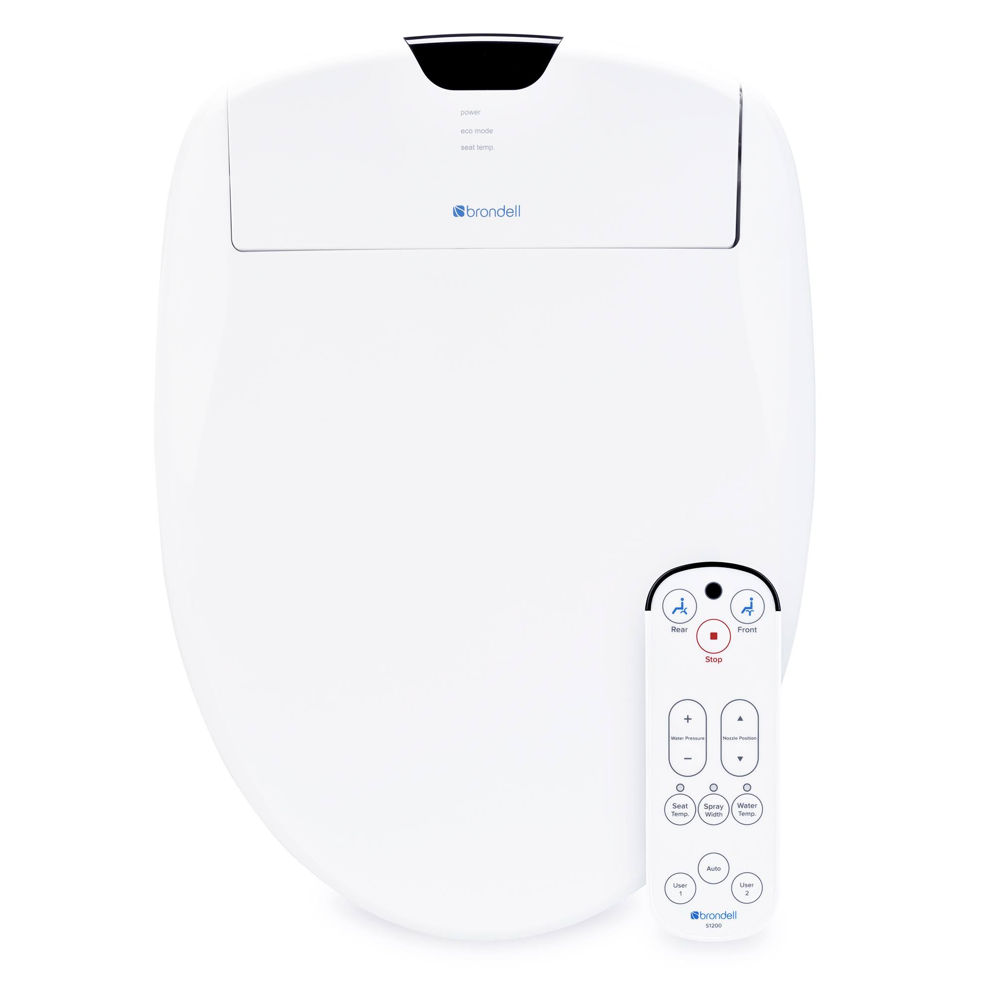 Brondell Swash 1200 Luxury Bidet Toilet Seat - White, Round