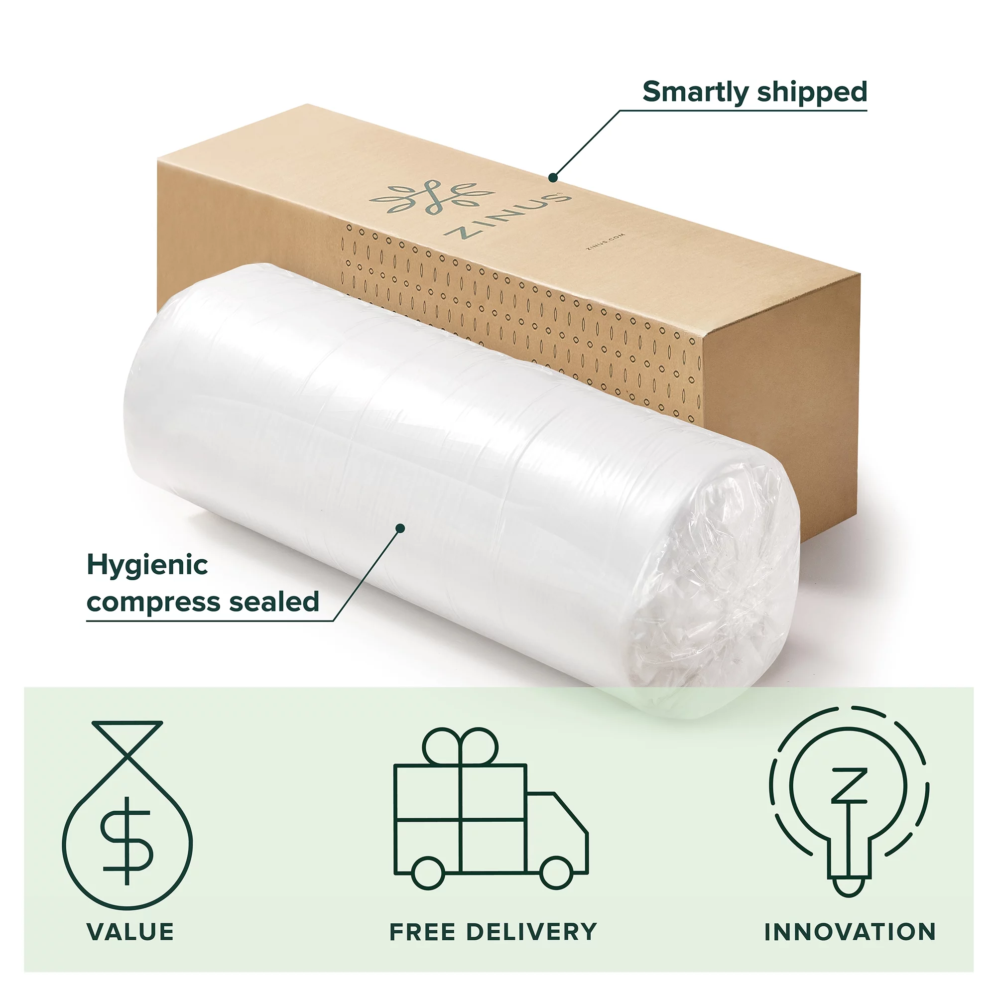 Spa Sensations by Zinus 10" Gel Essential Memory Foam Mattress, Queen
