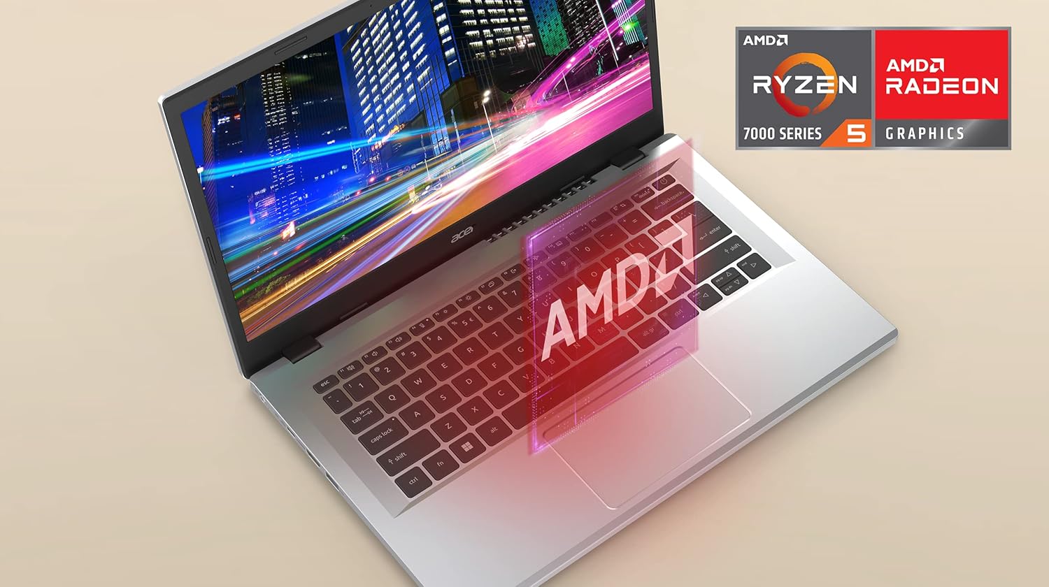 Acer Aspire 3 A315-24PT-R8CY Slim Laptop | 15.6" Full HD IPS Touch Display | AMD Ryzen 5 7520U Quad-Core Processor | AMD Radeon Graphics | 8GB LPDDR5