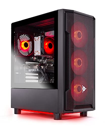 Skytech Nebula Gaming PC Desktop, Ryzen 5 5600 3.5 Ghz (4.4GHz Turbo Boost), NVIDIA RTX 3050 6GB GDDR6, 1TB SSD, 16GB DDR4 RAM 3200, 650W Gold PSU