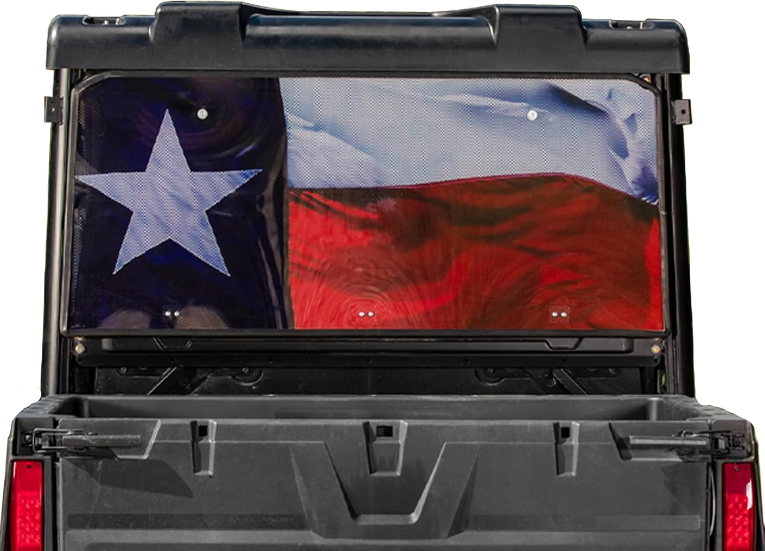 SuperATV Rear Windshield for 2017+ Polaris Ranger Midsize 500/570 / Crew/ETX/EV | 1/4 Thick Clear Polycarbonate 250x Stronger Than Glass and 25x