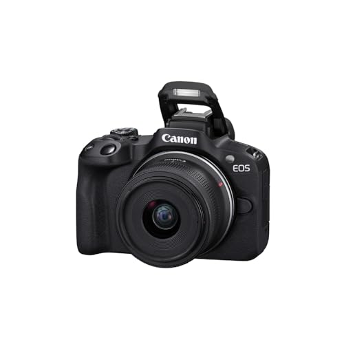 Canon EOS R50 Mirrorless Camera and 18-45mm Lens (Black) Bundle with 128GB SD Card and Camera System Gadget Bag with Accessory and Cleaning Kit (3