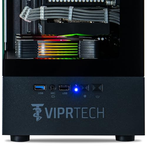ViprTech Reaper 3.0 Liquid-Cooled PC - AMD Ryzen 7 7700 (5.3Ghz Turbo), RTX 4070 Super 12GB, 32GB DDR5 6400, 2TB NVMe SSD, 800W Gold, VR-Ready