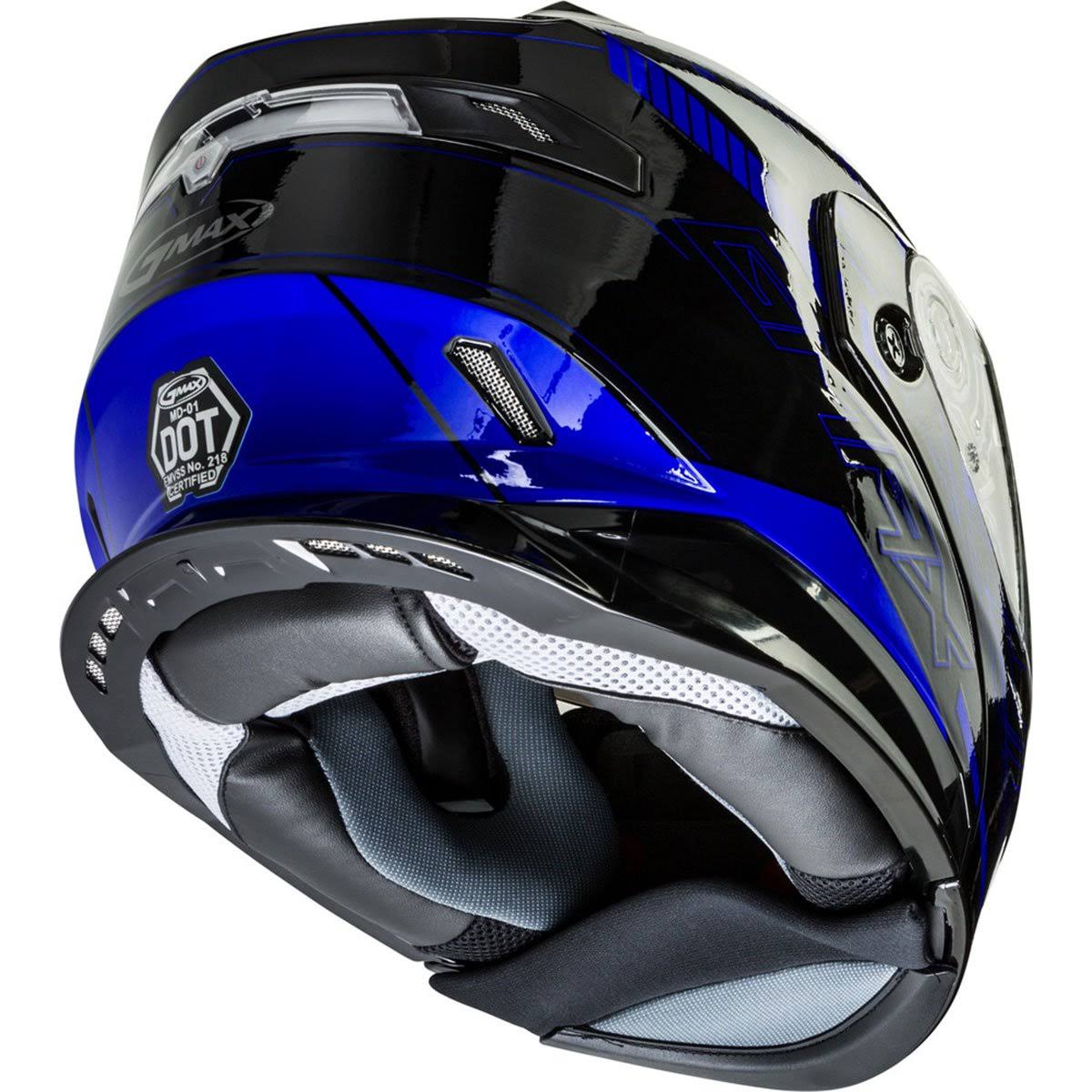 GMAX MD-01S Wired Modular Helmet - Black/White - Large
