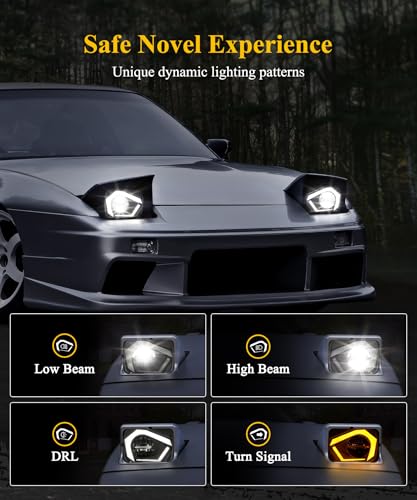 Partsam 2025 H6054 LED Headlights 7x6 5x7 Headlamp Hi/Low Sealed Beam Lights [DOT] [Start & End Animation] [Anti-glare] [DRL] [Sequential Turn