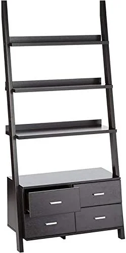 4 Shelf Ladder Bookcase In Cappuccino