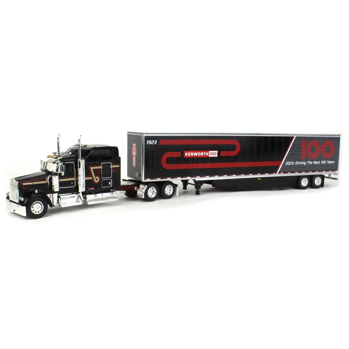 First Gear DCP 1/64 Kenworth W900L & 53' Utility Trailer w/ Skirts, Kenworth 100th Anniversary 68-1691 - Curated Treasures Market