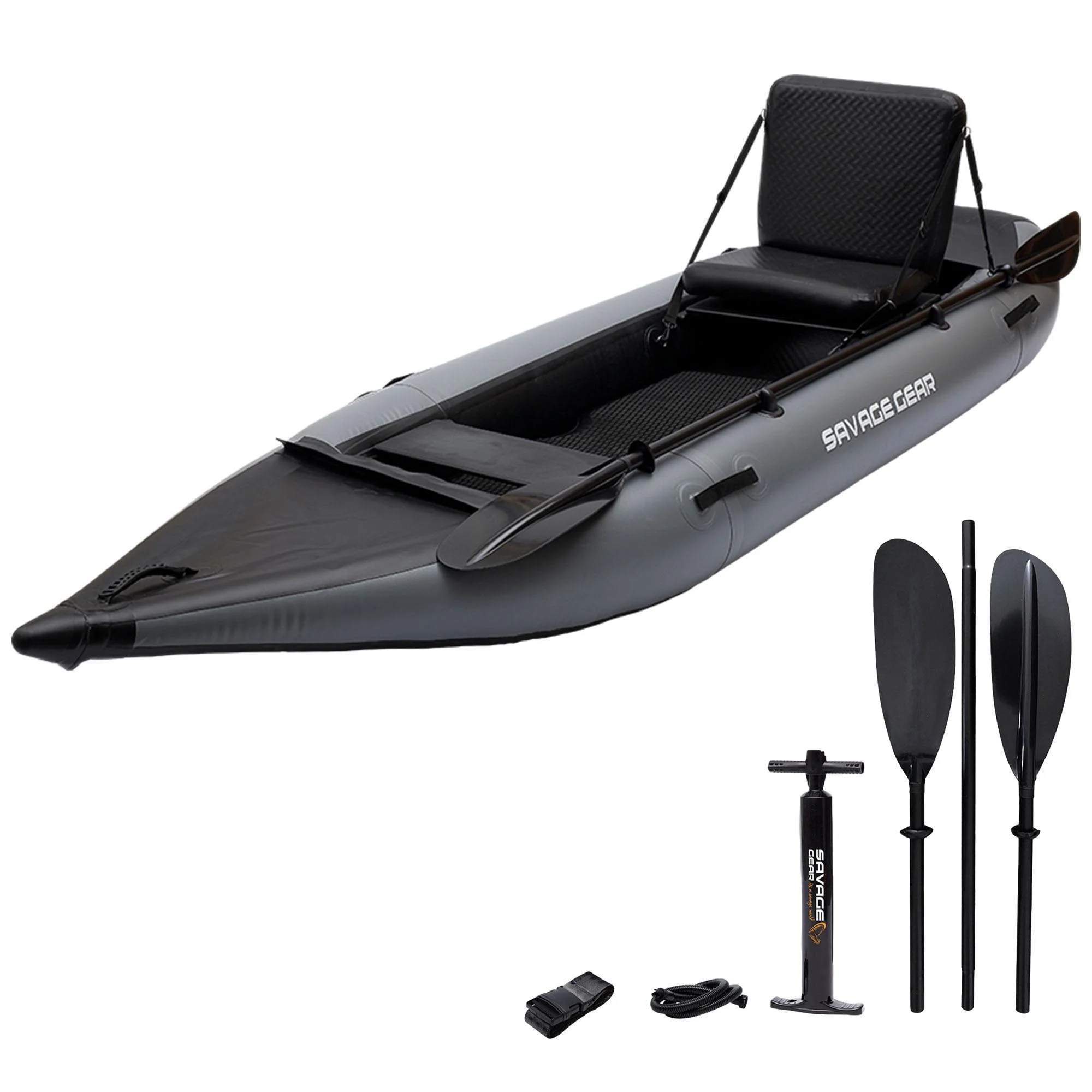 2 Person Inflatable Kayak, Fishing PVC Kayak Boat, Inflatable Boat Rescue Rubber Rowing Boat with Pump, Aluminum Alloy Seat, Paddle, Inflatable Mat