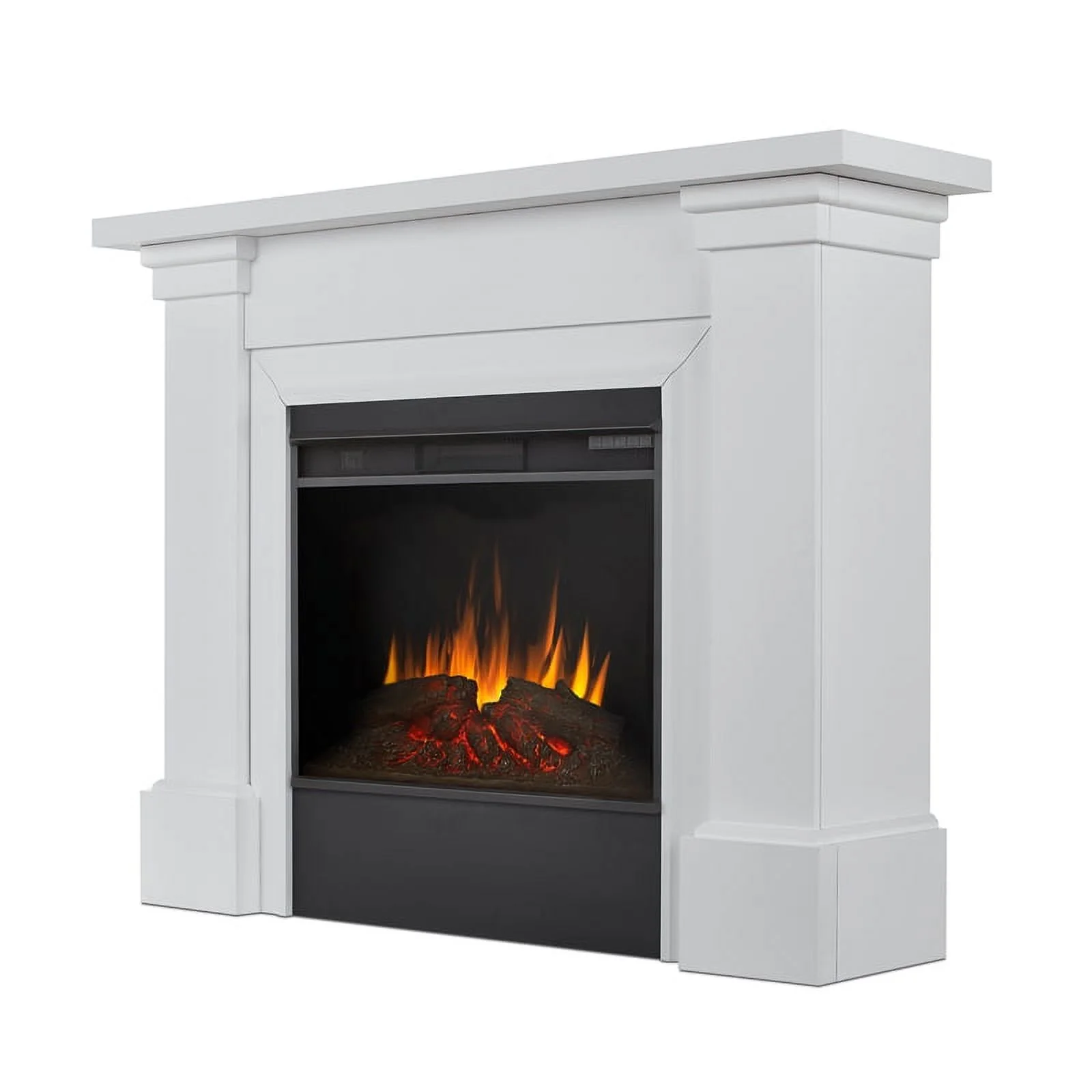 Real Flame Manus 64" Modern Wood Grand Electric Fireplace in White