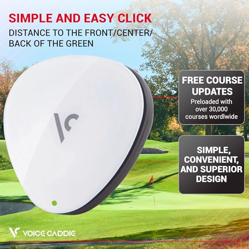 Voice Caddie VC4 Golf GPS Range Finder with Voice Output of Distance, Auto Slope, and Active Green Info on 40,000+ Courses - 8 Hours of Battery Life