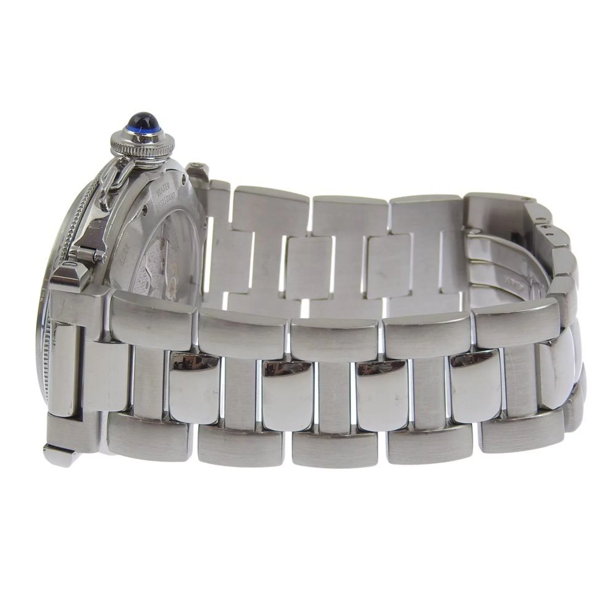 Pre-Owned Cartier CARTIER Pasha grid watch W31040H3 stainless steel silver automatic winding white dial men's (Fair)