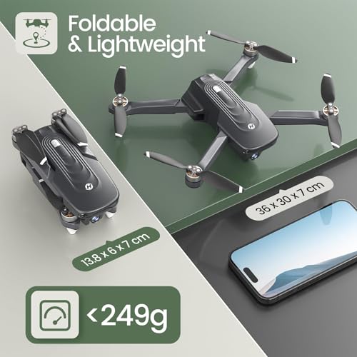 Holy Stone GPS Drone with 4K Camera for Adults, HS175D RC Quadcopter with Auto Return, Follow Me, Brushless Motor, Circle Fly, Waypoint Fly