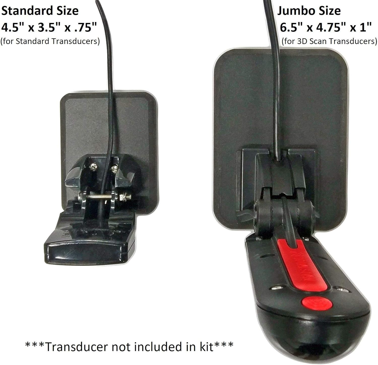 SEAWORTHY INNOVATIONS Stern Pad Jumbo White - Screwless Transducer/Acc. Mounting Kit (for Large 3D Scan Transducers) Pack of 2