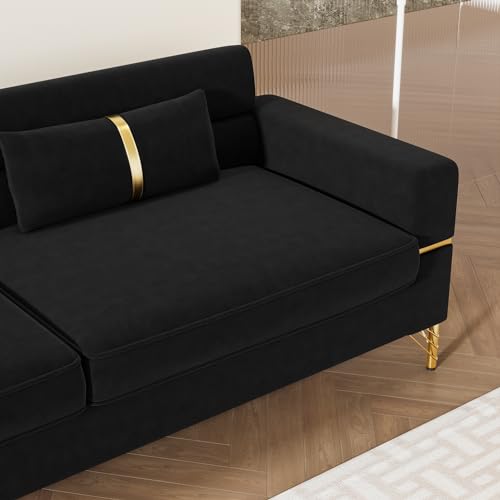 83'' Velvet Sofa, Chesterfield Velvet Upholstered Modern Love seat