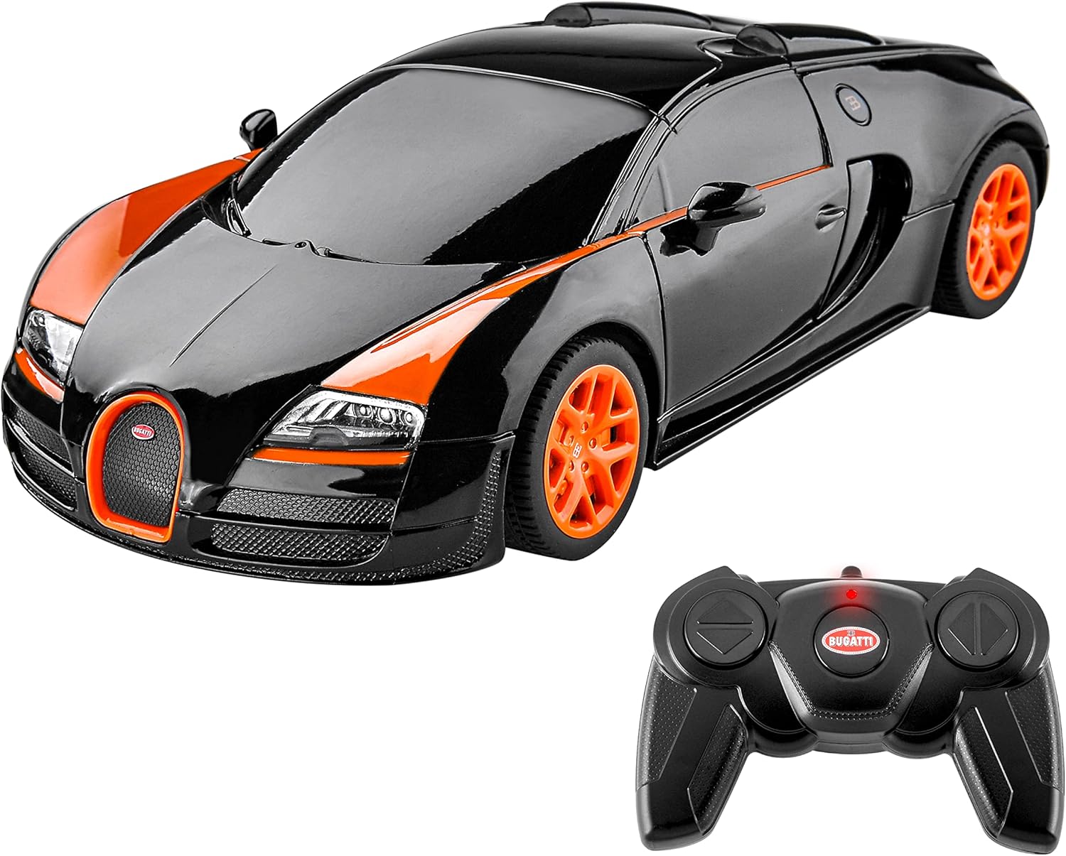 BEZGAR Remote Control Car - 1:24 Scale Licensed RC Series，Bugatti Veyron Chiron Remote Control Sport Racing Hobby Toy Car