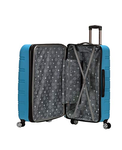 Rockland Melbourne Hardside Expandable Luggage with Spinner Wheels, 2TONEBLUE, 2 Piece (20/28)