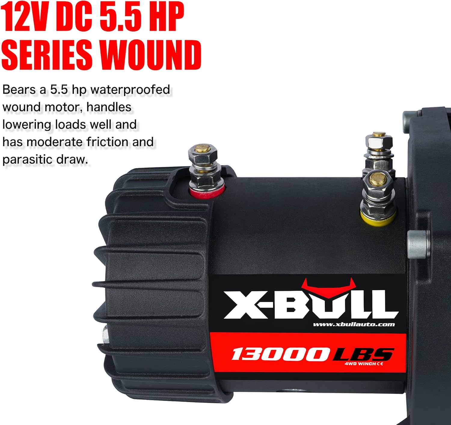 X-BULL12V Wireless Steel Cable 13000LBS Electric Winch for 4WD 4x4 Off Road Vehicle Boat Truck