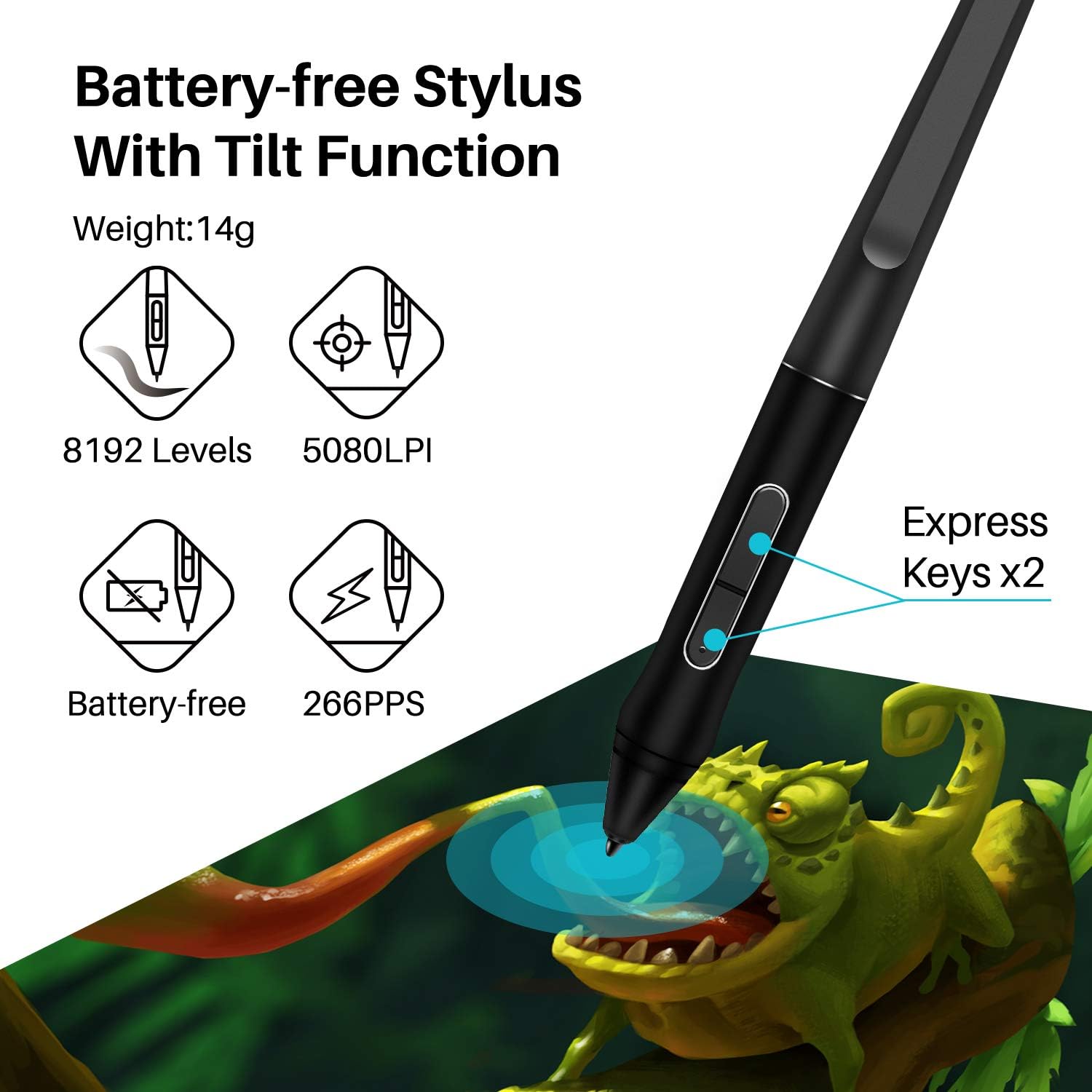 Huion KAMVAS Pro 12 Drawing Tablet with Screen Graphics Drawing Monitor Full-Laminated Pen Display with Battery-Free Pen and Adjustable Stand 8192