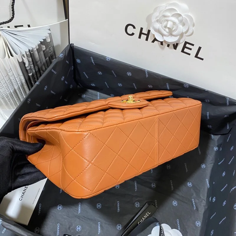 Chanel Large Classic Handbag Gold Hardware Brown For Women, Women&rsquo;s Handbags, Shoulder Bags 11.8in/30cm