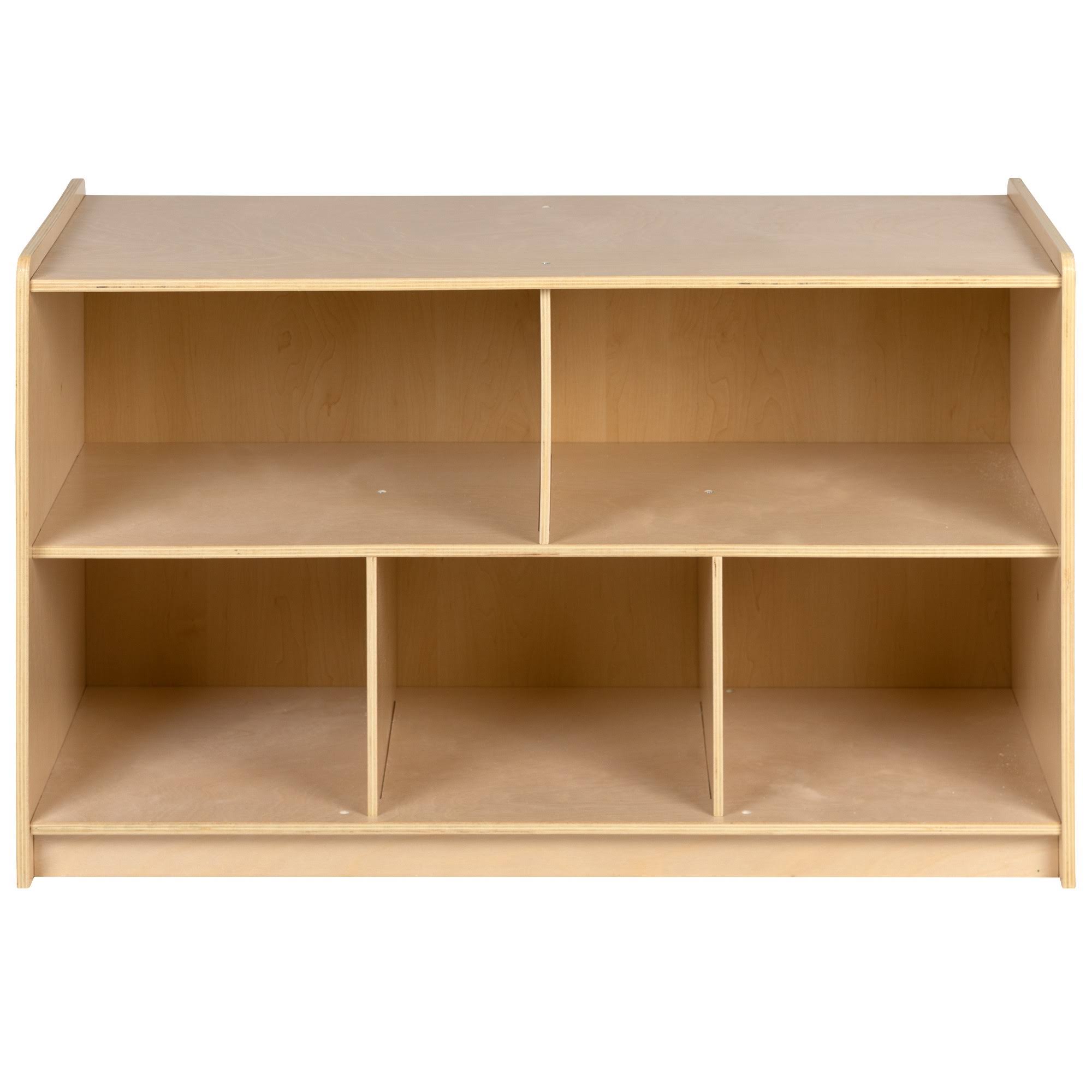 Flash Furniture Wooden 5 Section School Classroom Storage Cabinet for Commercial or Home Use - Safe, Kid Friendly Design - 24x22